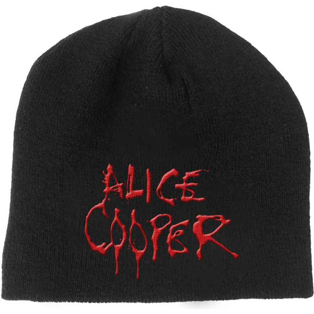 Alice Cooper - Dripping Logo Beanie Muts - Zwart